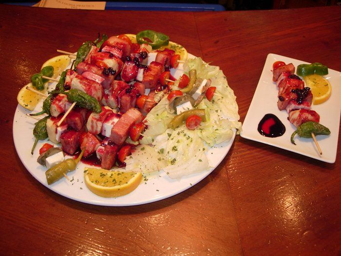 Brochetas del chef